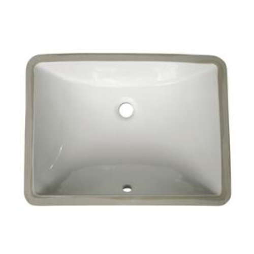 Vanity Sink: 1813 Rectangle Porcelain Undermount Bathroom Sink